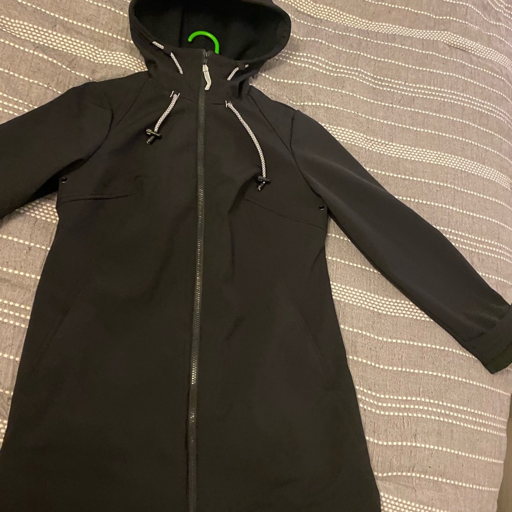 Ellos black rain jacket size 10